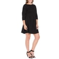 thumbnail image 3 of 24/7 Comfort Apparel Women's Plus Size Perfect Fit and Flare Pocket Dress, 3 of 4