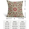 thumbnail image 5 of Brown Red Boho Pillow Covers 16 X Inch Bohemian Ethnic Carpet Style Vintage Flower Print Decorative Throw Pillows Outdoor Linen Square Cushion Case Farmhouse Decor Set of 2, 5 of 6