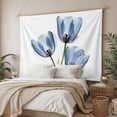 thumbnail image 3 of Blue Tulips Tapestry for Bedroom Wall Hanging Tapestry, Spring Floral Botanical Plant Abstract Ceiling Backdrop Tapestries Poster Blanket Wall Decor for Teens Room Living Room Dorm 55" x 73", 3 of 8