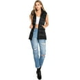 thumbnail image 5 of Love Tree Women's Juniors Long Ultra Light Puffer Vest (Black, Small), 5 of 5