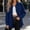 Dark Blue women's corduroy shacket a1, variant on Women's Corduroy Shacket Fall Winter Long Sleeve Button Down Collared Casual Open Front Coat , Black XL