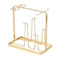 thumbnail image 2 of Rongfmy Mug Drying Rack Metal Countertop Storage Organiser for Household Living Room gold, 2 of 8