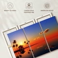 thumbnail image 6 of Elephant Stock Beach Hut And Palm Trees Wall Art - Horizontal Multi Panel Canvas - Living Room Wall Decor - Beach Multi Panel - Orange And Blue Decor - 74" x 48", 6 of 8