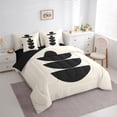 thumbnail image 3 of jejeloiu Geometric Circular 7-Piece Twin Bedding Sets,Minimalism Aesthetic Bedding Comforter Set,Khaki Black Sheet Sets For Teens,Super Cozy Room Decor Reversible, 3 of 8