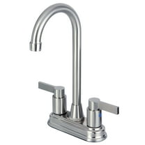 Kingston Brass NuvoFusion 4 Inch Centerset Bar Faucet, Brushed Nickel