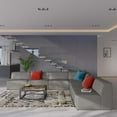thumbnail image 2 of Modway Mingle Vegan Leather 7-Piece Sectional Sofa in Gray, 2 of 11