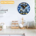 thumbnail image 4 of 12 Inch Patriotic Wall Clock, USA 250th Anniversary Wooden Round Wall Clocks with Silent Non-Ticking Quartz Movement, Battery Operated, Art Decor Hanging Clock for Kitchen, Bedroom, Living Room, 4 of 9