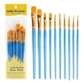 thumbnail image 1 of Juego de 10 pinceles para pintar TANGJMXG kit de pinceles profesionales de nailon para óleo y acuarela, 1 of 5