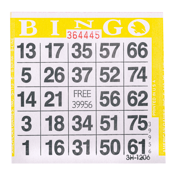 Disposable Bingo Cards