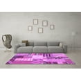 thumbnail image 3 of Ahgly Company Indoor Rectangle Patchwork Purple Transitional Area Rugs, 2' x 5', 3 of 4