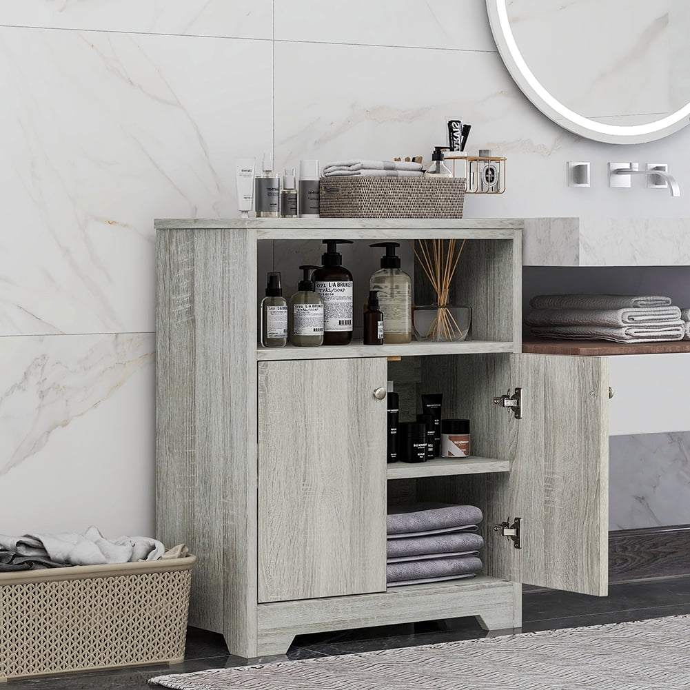 Kepooman Bathroom Storage Cabinet, Freestanding Floor Sideboard, Accent Cabinet with Adjustable Shelf, Industrial TV Console for Home Kitchen, Oak Kepooman Bathroom Storage Cabinet, Freestanding Floor Sideboard, Accent Cabinet with Adjustable Shelf, Industrial TV Console for Home Kitchen, Oak