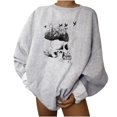 thumbnail image 1 of Femmes Halloween Casual Printing Manches Longues Pull Tops Blouse, 1 of 6
