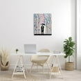 thumbnail image 2 of Modern Romantic Rainfall Silhouette Abstract Graphic Art Gallery Wrapped Canvas Print Wall Art, 2 of 7