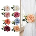 thumbnail image 2 of Panel Holder Clip Tieback Window Curtain Tie Holder Home Decorations Rose Flower, 2 of 9