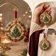 thumbnail image 5 of Acrylic Christmas Ornaments DIY Pearl Art Kits for Adults, Tree Patterns Hanging Diamond Art Christmas Ornaments Set with Pearls, Special-Shaped Gems & Velvet Ribbon, Christmas Decor Craft, 5 of 7