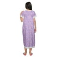 thumbnail image 3 of Moomaya Printed Sleepwear Cotton Ruffled Border Womens Maxi Nightdress, 3 of 5
