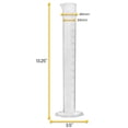 thumbnail image 2 of Measuring Cylinder, 250ml - Class B Tolerance - Octagonal Base - Polypropylene Plastic - Industrial Quality, Autoclavable - Eisco Labs, 2 of 4