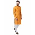 thumbnail image 4 of Mens Designer Wear Indian Linen Bollywood Achkan Pathani Style Kurta Pyjama Set, 4 of 4