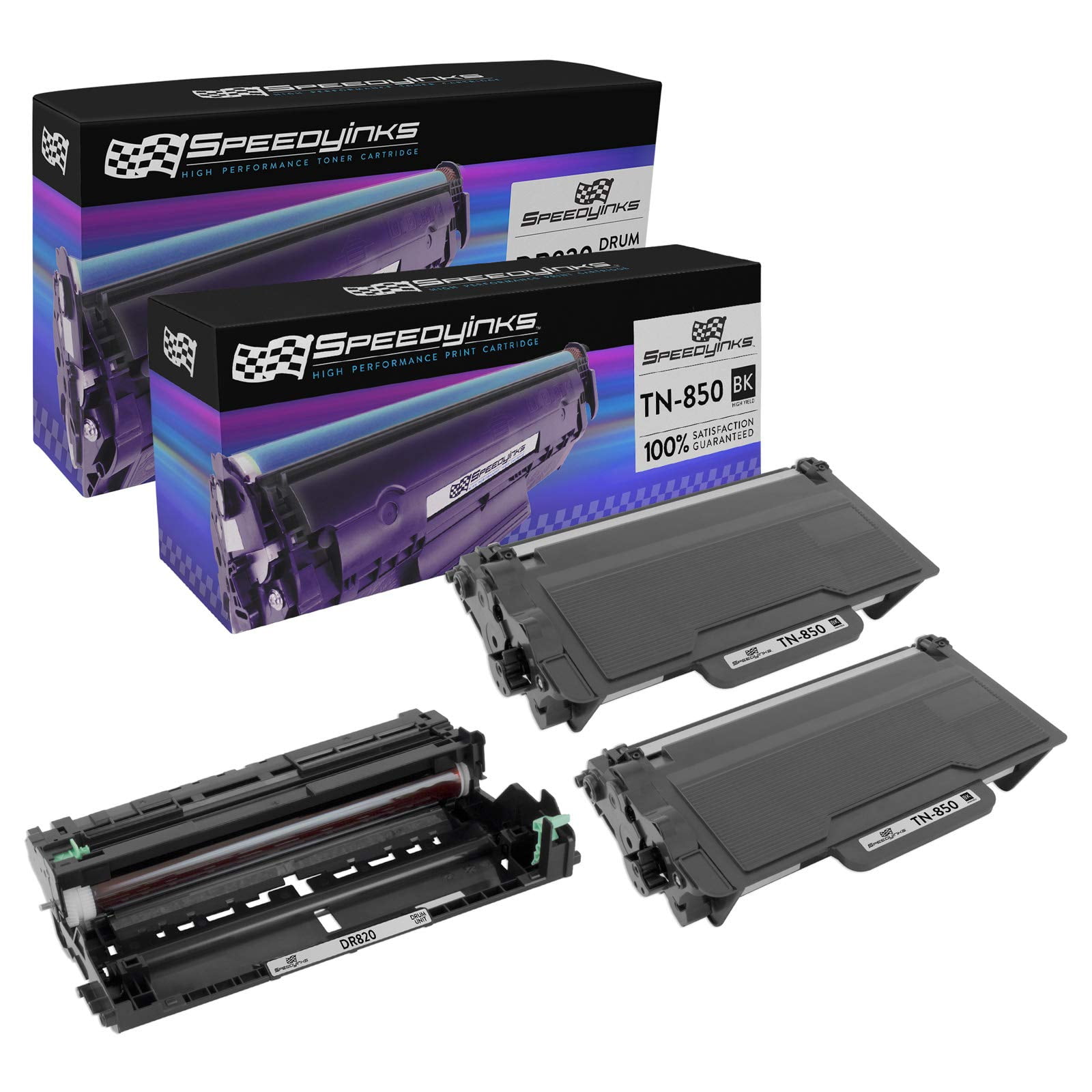 LD Compatible Toner & Drum Brother TN850 & DR820 2 Toners, 1 Drum, 3