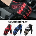 thumbnail image 4 of BSDDP RH-A0123 Motorcycle Racing Gloves with PVC Shell Knuckle Protection, Non-Slip Palm & Adjustable Wrist Fastener Tape - Breathable Mesh Material, Blue XXL Size for Outdoor Riding Safety and, 4 of 7