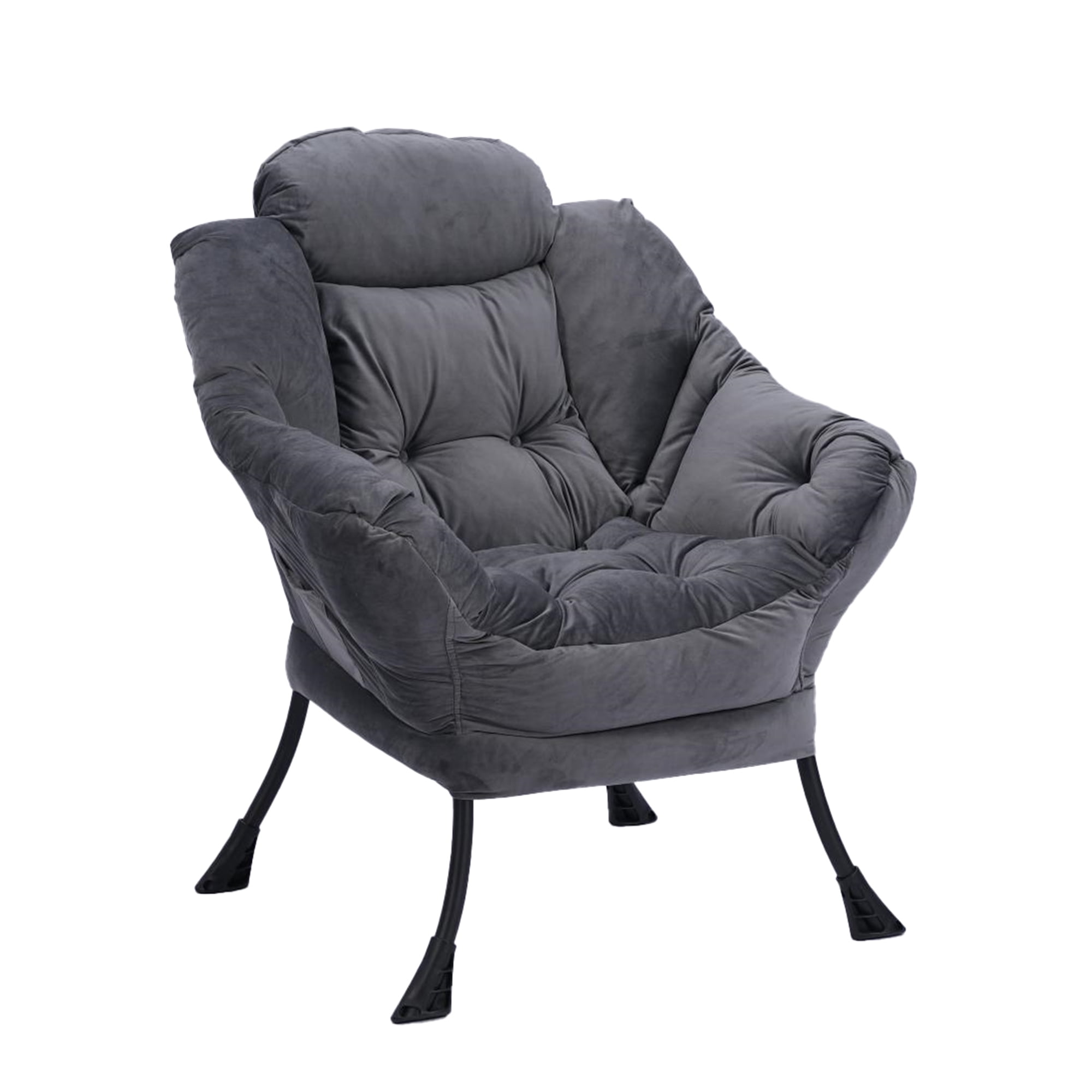 Kadyn Living Room Chairs, Single Sofa Chairs with Armrests and A Side Pocket, Dark Gray Armchair, Chair with Ottoman Set Kadyn Living Room Chairs, Single Sofa Chairs with Armrests and A Side Pocket, Dark Gray Armchair, Chair with Ottoman Set