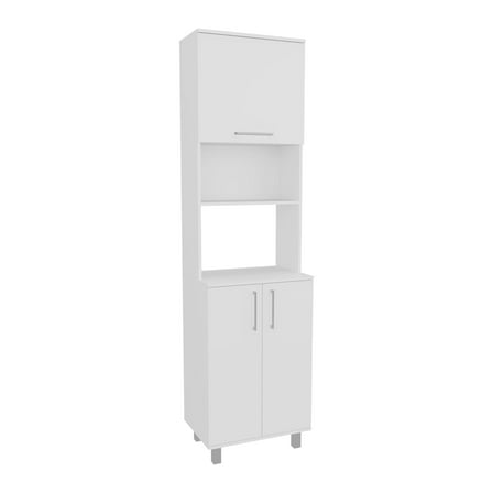 Newboti Furniture Bombona 80" High Double Cabinet Kitchen Pantry, Storage Cabinet, with Six Shelves for Kitchen, Garage White 10993
