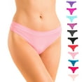 thumbnail image 2 of Alyce Ives Intimates Womens Seamless No Show Thong,Stripe 1, S, 12 Pack, 2 of 3