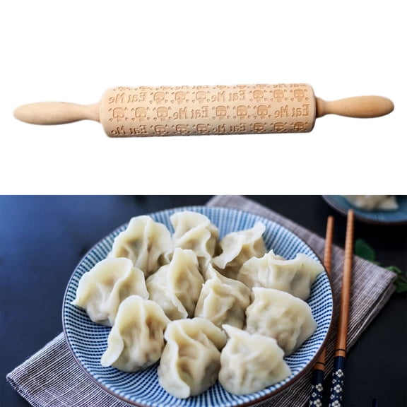 ELAYARD Light Brown Wood Rolling Pin for Bakery and Fondant Home Use