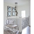 thumbnail image 5 of 5-Light Modern Matte Black Staircase Chandelier with Smoke Globe Bubble Glass Corner Pendant, 5 of 8