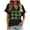 Z03 Black, variant on Erwazi St Patricks Day Women Short Sleeve T-Shirts V Neck Shamrock Funny Clover Tee Tops