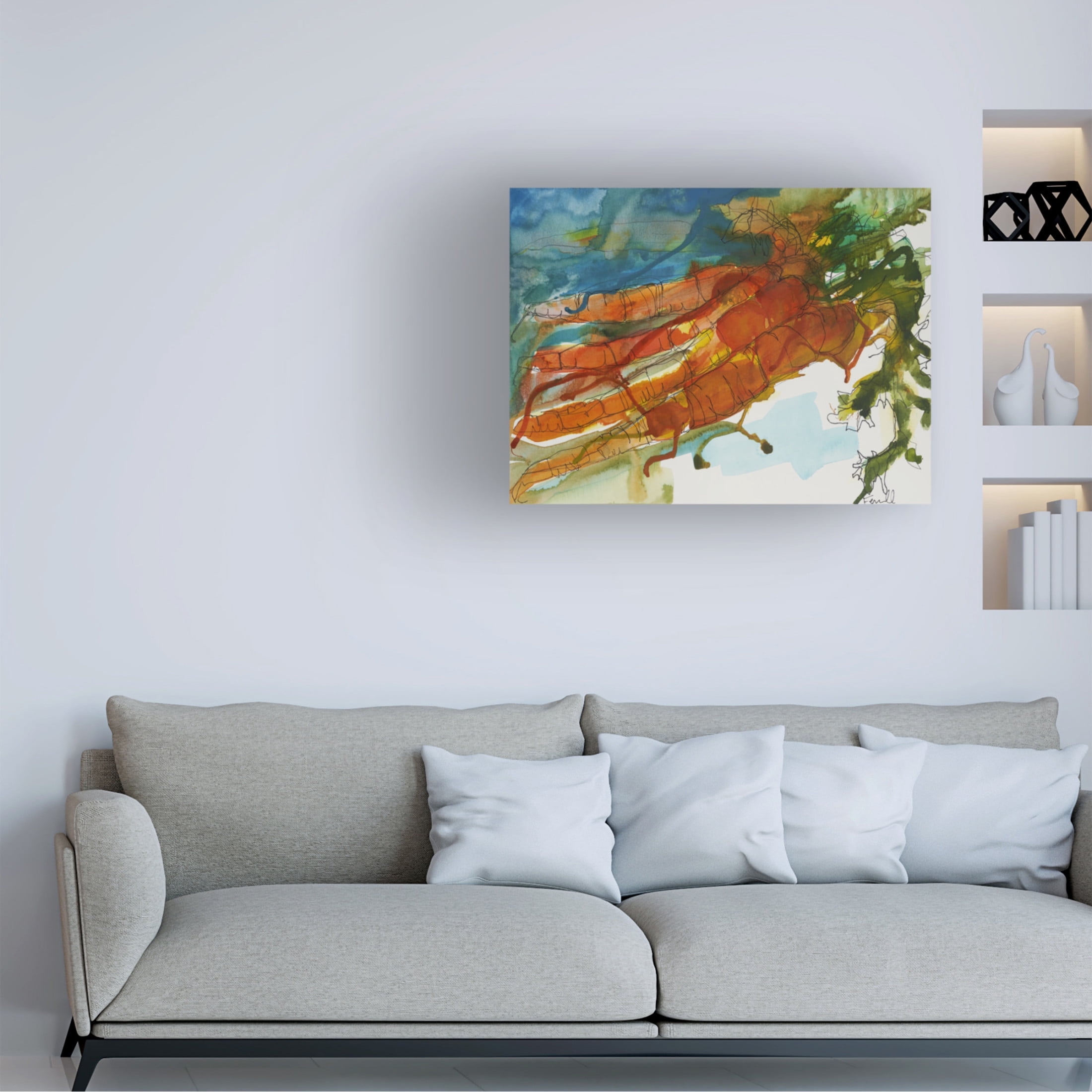 Canvas Wall Art - Erin McGee Ferrell 'Fresh Carrots I' Wall Art for Living Room, Bedroom, or Office Décor by Trademark Fine Art - 24 x 18 Inches
