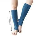 thumbnail image 3 of Women Girls Ballet Dance Stirrup Leg Warmers Ribbed Knit Latin Knee High Socks, 3 of 19