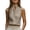 Beige, variant on Women's Casual Solid Color Sleeveless Halter Neck V Neck Blouse Summer Fashion Daily Wear Tank Top T Shirt for Ladies