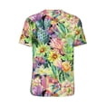 thumbnail image 2 of Daiia Watercolor Blooming Cactus Mens Baseball Jersey Button Down Shirts Short Sleeve Sports Uniforms-3X-Large, 2 of 9
