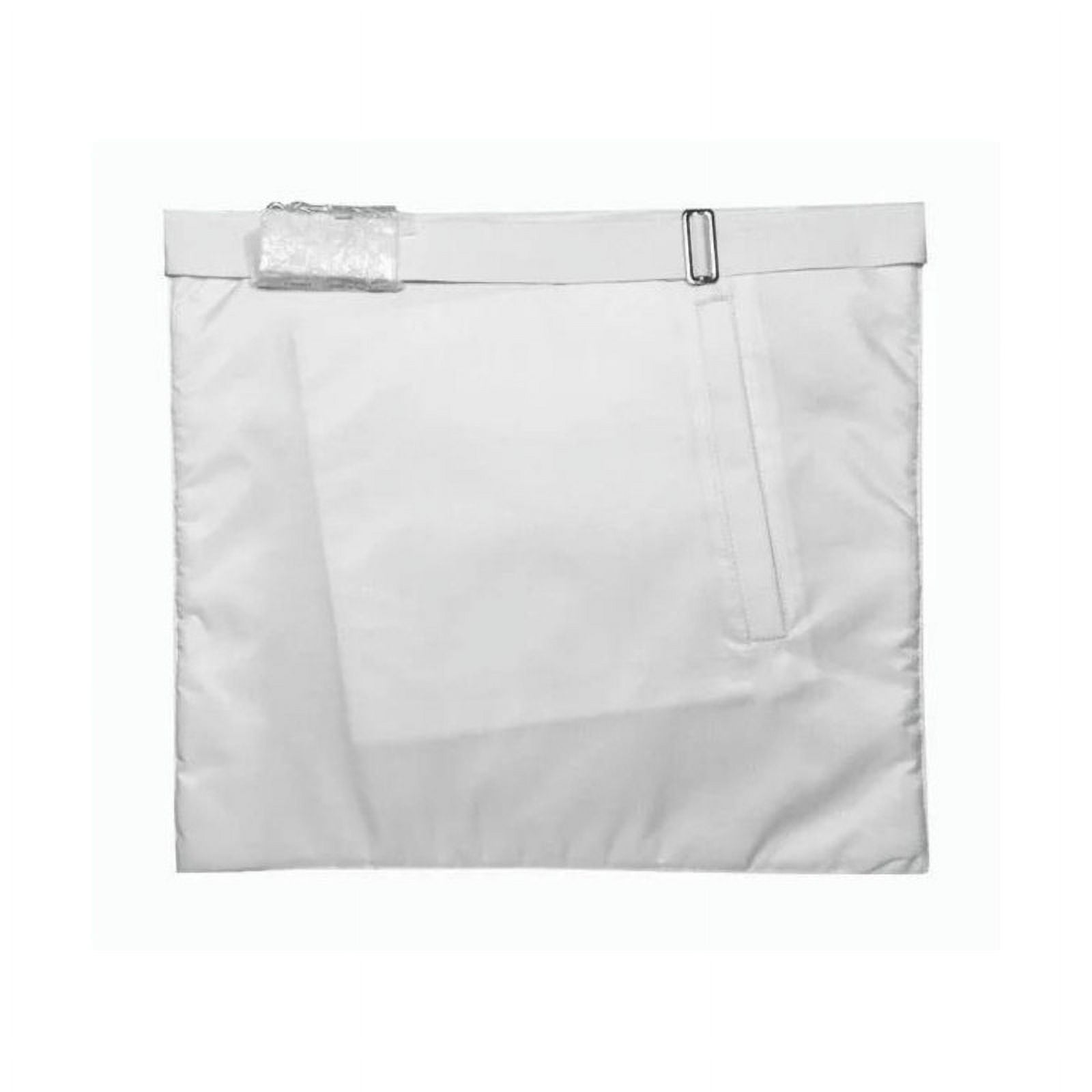 Master Mason Blue Lodge Apron – All White with Tassels & Cords, Masonic Regalia with Adjustable Belt