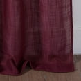 thumbnail image 4 of Set of 2 Piece Linen Textured Semi-Sheer Rod Pocket Window Curtain Panels (84" Long, Burgundy), 4 of 4