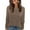 Light Brown_#21, variant on Nokdvo Sweatshirt Women Lightweight Plaid Crewneck Pullover Long Sleeve Casual Loose Fit Basic Tees,Hot Pink XL