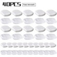 thumbnail image 2 of 40pcs 2 Styles Earring Pads Silicone Earring Cushions Back Pads Comfort Earring Cushions for Clips on Earrings, Clear and White, 2 of 7