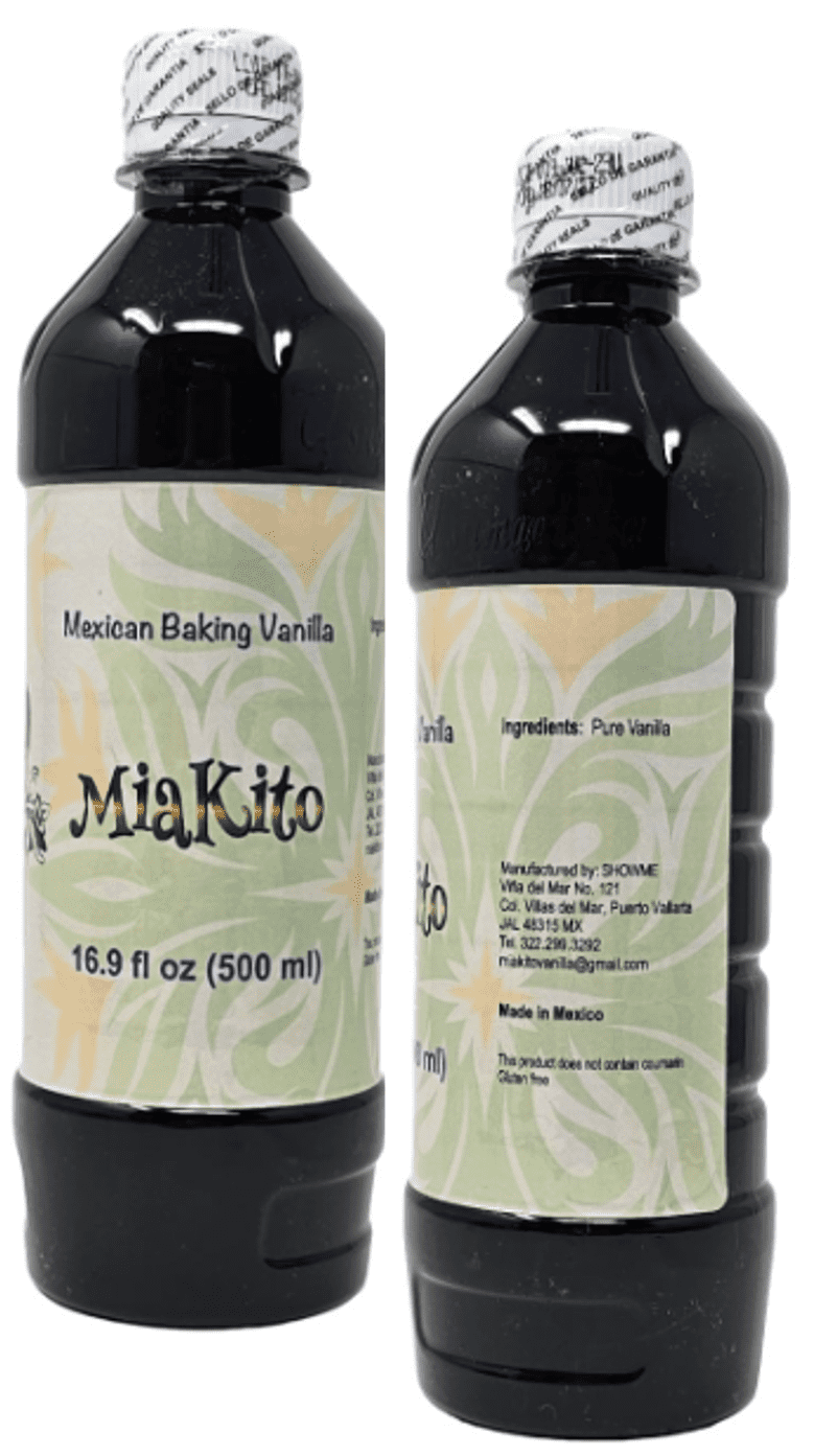 Miakito Pure Amber Mexican Baking Vanilla Extract, 500ml (16.9 ounces)