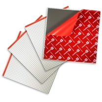 Creative QT MakerBase, White, 4 Pack, 10”x10” Peel-and-Stick Toy Building Blocks Stackable Baseplates, Bases for Play Tables, Walls, and More, Compatible with All Major Brick Brands