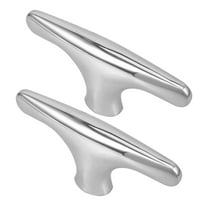 WORGEOUS  2 Pcs Boat Cleat Stainless Steel Aluminum Dock Cleats Silver