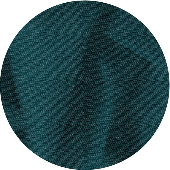 Ahgly Company Machine Washable Indoor Round Transitional Teal Green Area Rugs, 4' Round