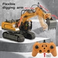 thumbnail image 4 of Excavadora De Control Remoto, Juguete De Excavadora A Escala 1/20 Con 11 Canales Y Luces, Efectos De Sonido, Vehículos De Construcción Eléctricos Rc De 2,4 Ghz Para Niños A Partir De 6 Años Muyoka Hogar, 4 of 7