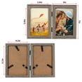 thumbnail image 2 of 4 Pack Hinged 4x6 Picture Frame, Rustic Wood Grain 4 by 6 Photo Frames for Tabletop Display, 2 of 7