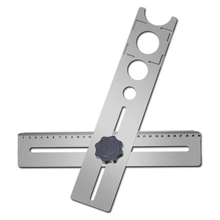 

Multi-Functional Stainless Steel Ceramic Tile Hole Locator Ruler Adjustable Punching Hand Measure