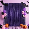 thumbnail image 2 of Telón de fondo con lentejuelas Poise3eHome, morado, 3 x 3 m, para decoración, 2 of 9