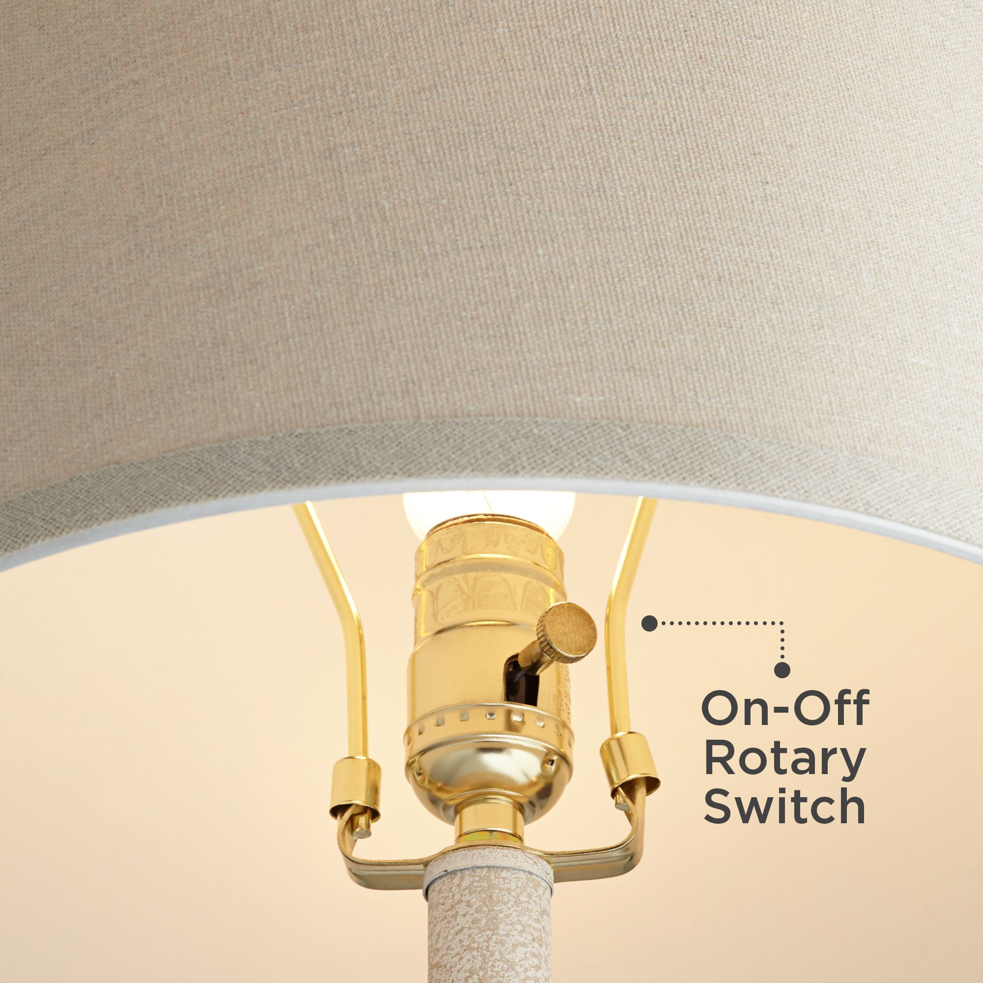360 Lighting Romeo 23 1/2" High Jar Farmhouse Rustic Accent Table Lamps Set of 2 Beige Distressed Earth Tone Finish Living Room