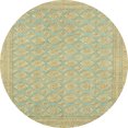 thumbnail image 1 of Ahgly Company Tapis d'Intérieur Rond Abstrait Métallique Or Oriental, 7 Pieds Rond, 1 of 6