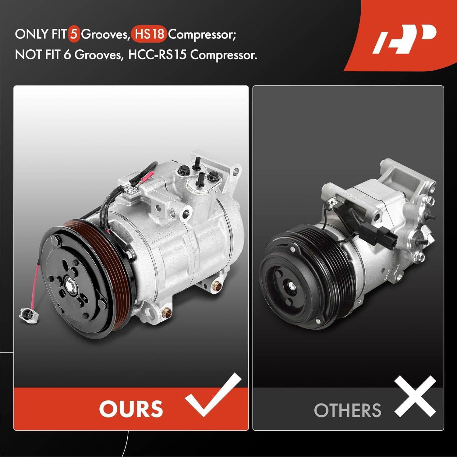 A-Premium AC Compressor with Clutch Compatible with Mazda 3 3 Sport 2010-2013 l4 2.0L Sedan Hatchback