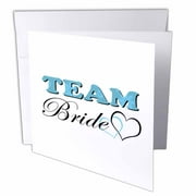Wedding Party - Team Bride - Blue 6 Greeting Cards with envelopes gc-47583-1